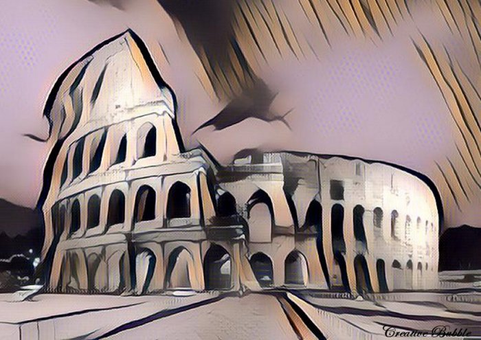 The Colosseum Rome By Creative Bubble Art